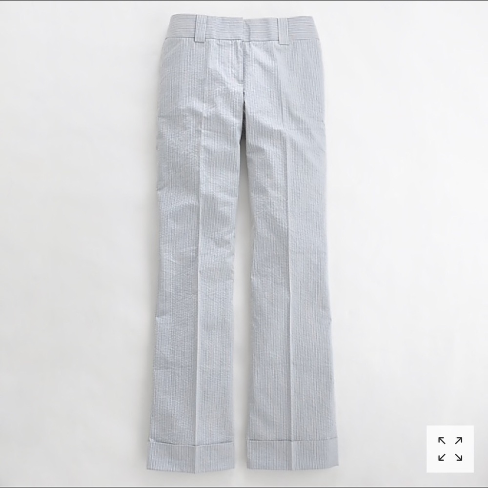JCrew seersucker trousers